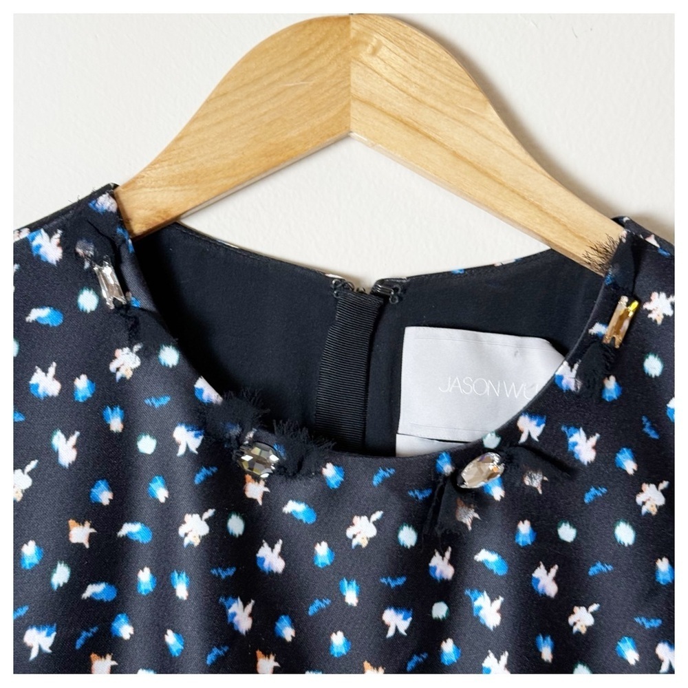 Jason Wu Fall 2018 Black Floral Dress NWT size 4 - Picture 4 of 16